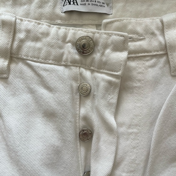 Zara Size 6 White Straight leg jeans - Picture 2 of 2